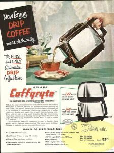 Dulane CoffyRyte Electric Automatic Drip Quirky Vintage Coffee Maker